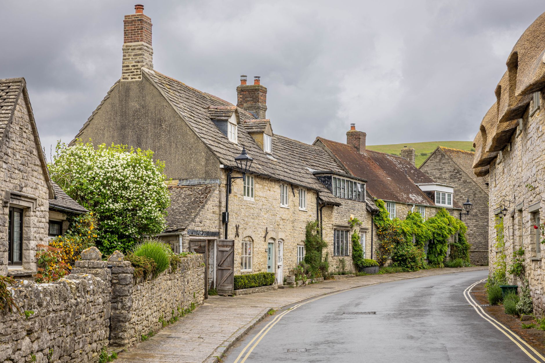 Quiet road through a Bedfordshire village